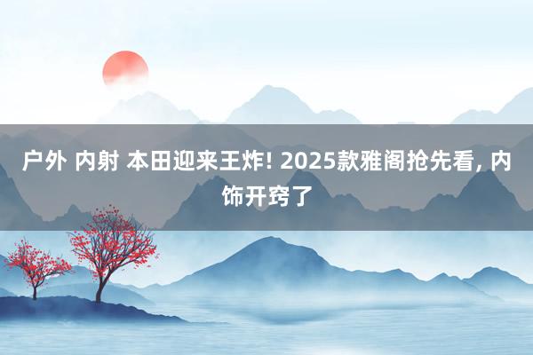 户外 内射 本田迎来王炸! 2025款雅阁抢先看， 内饰开窍了