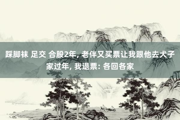 踩脚袜 足交 合股2年， 老伴又买票让我跟他去犬子家过年， 我退票: 各回各家